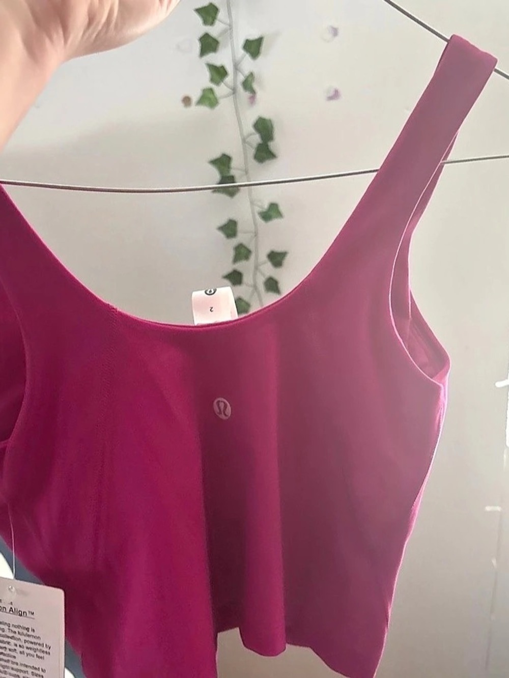 lululemon Align Tank Crop Tank in Pink Size 2 NWT